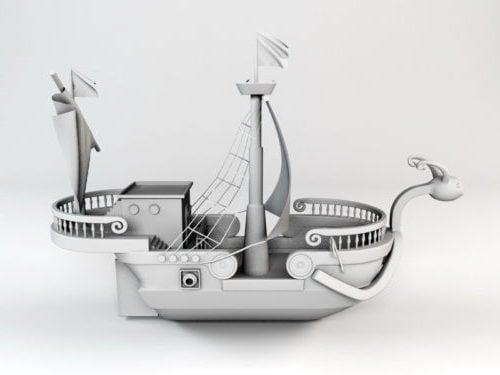 One Piece Going Merry Pirate Ship 3D Model 3d model