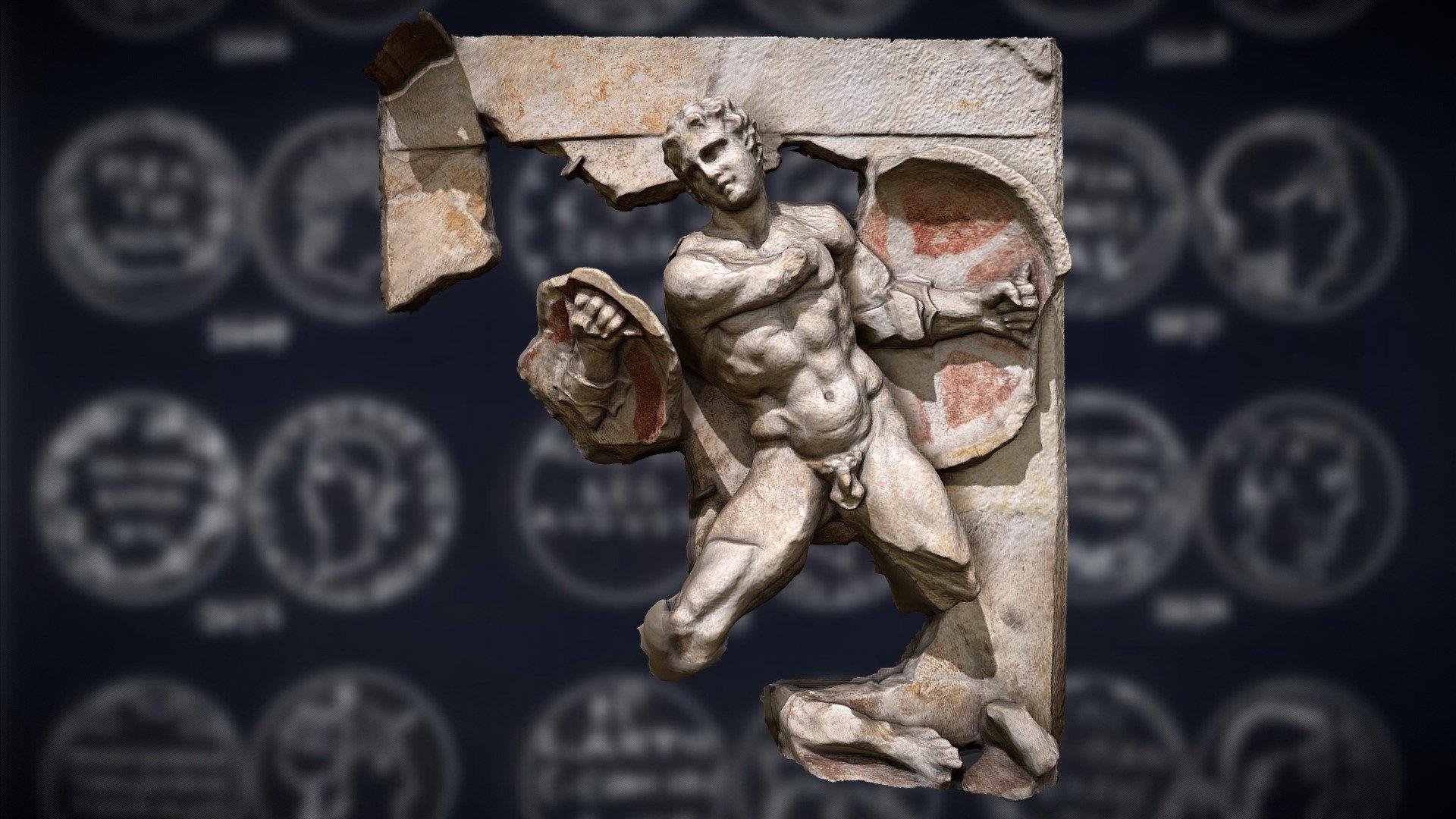 Greek Warrior Relief Panel by frankmcmains 3d model