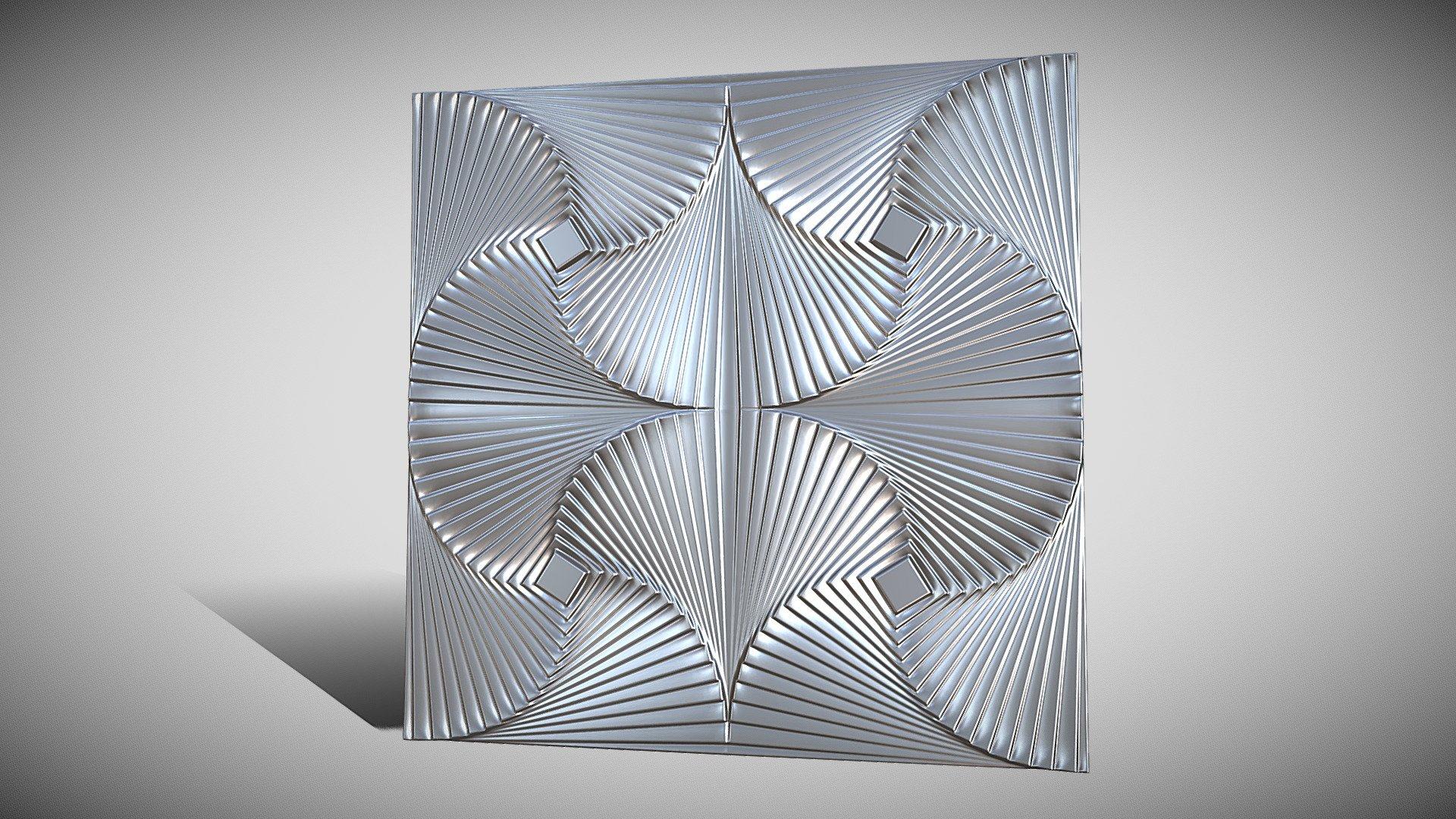 Bas-relief "Geometry One" 3d file for CNC by andriussaras 3d model