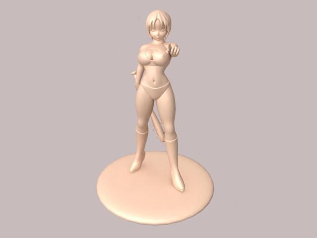 Anime girl figure 3D Model 3d model