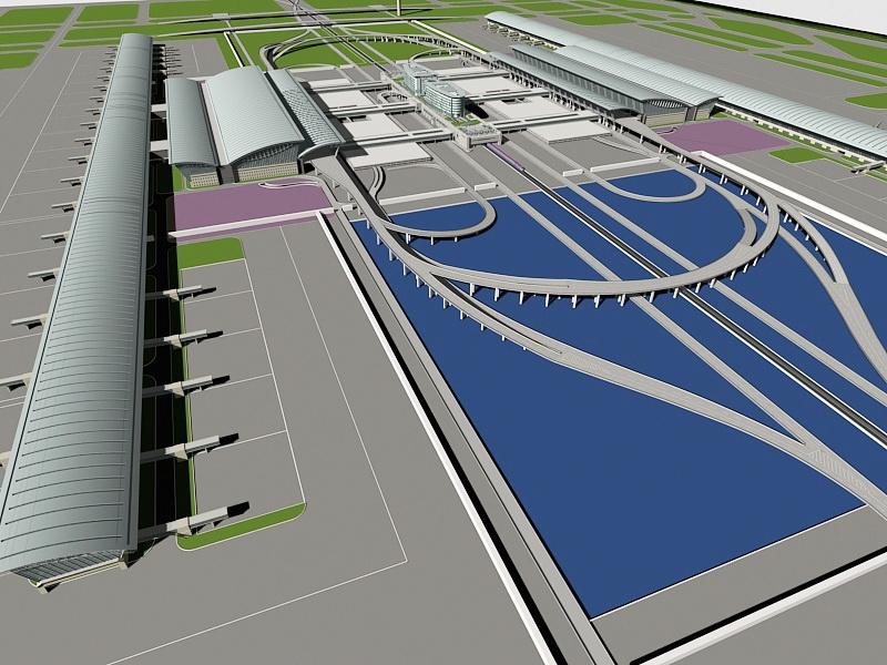 Airport Architecture 3D Model 3d model