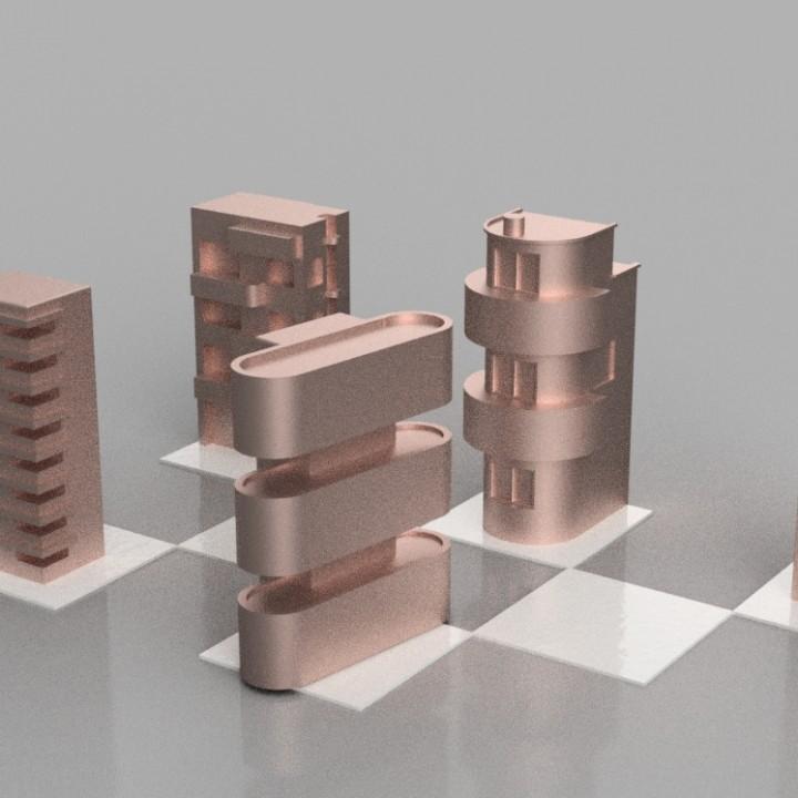 Bauhaus architecture 3d model