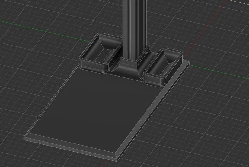 Stand with trays for Vector3Ds Threaded Insert Press 3d model