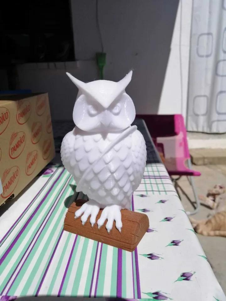 Mail owl with space for a letter (with and without log) Harry Potter Hedwig style 3d model
