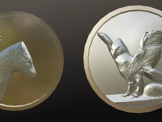 Anchiornis Coin 3d model