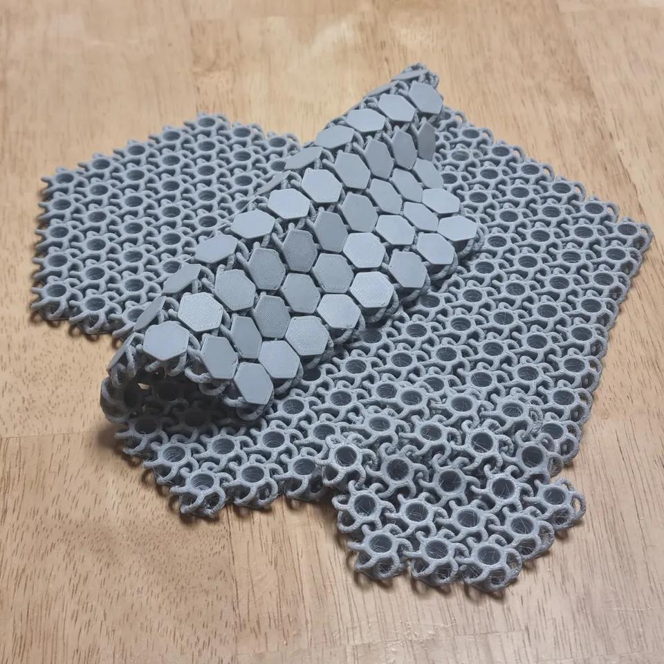 Ideal NASA Chainmail Hex for FDM(STEP included) 3d model