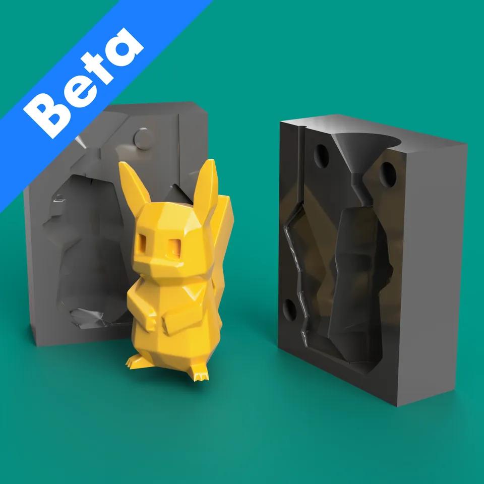 Low-Poly Pikachu - Mold (beta) 3d model