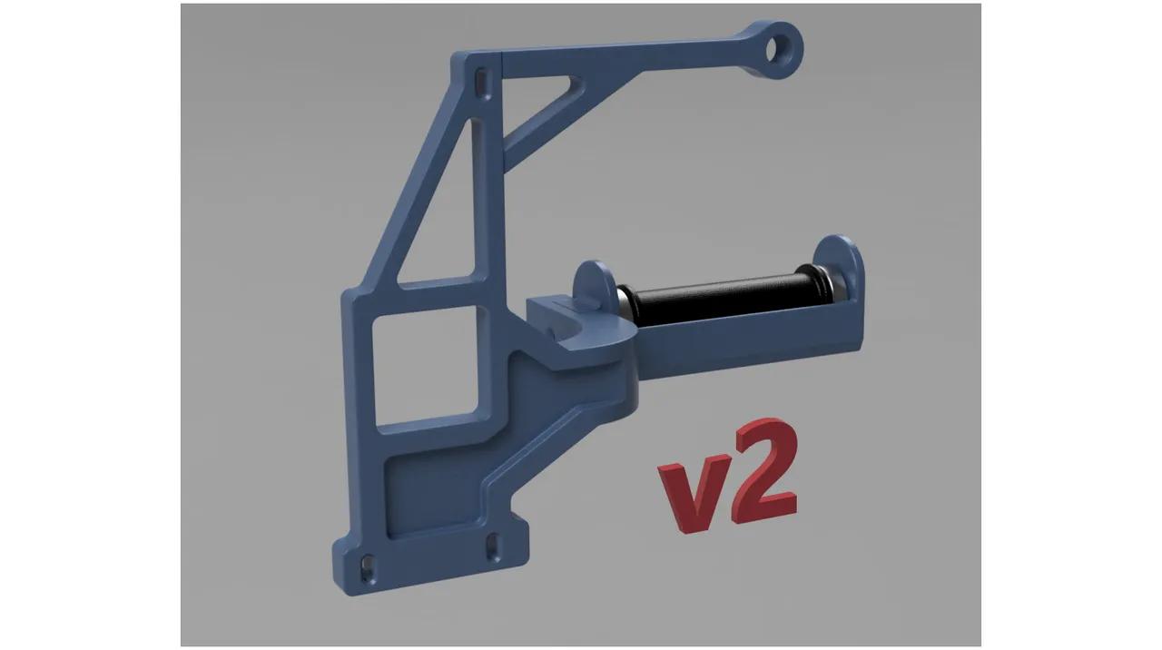 Bambu X1C / P1S side mount spool holder v2 3d model