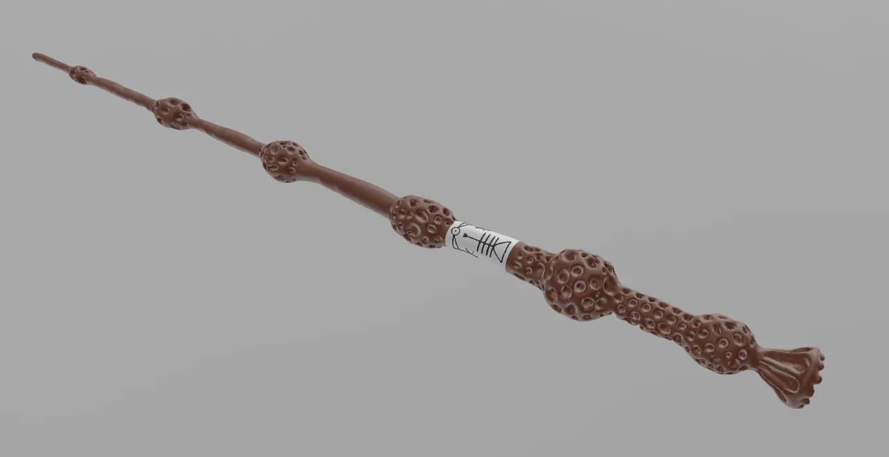 The Elder Wand from Harry Potter Single and Multimaterial Model 3d model