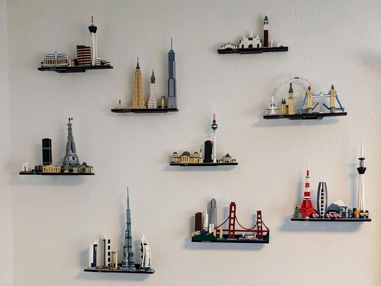 Wall Mounts for LEGO Architecture Skylines 3d model
