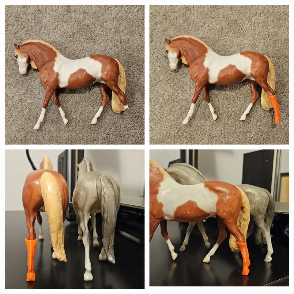 Breyer Horse Left Hind Leg Prosthetic 3d model