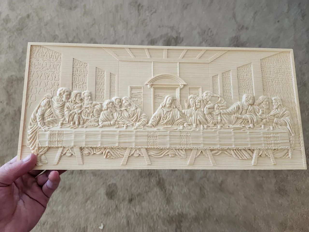 The Last Supper cnc router relief 3d model