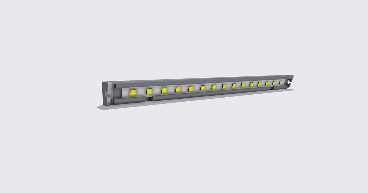 2020 profile LED Strip Holder (15 degree/200mm length/10mm wide) 3d model