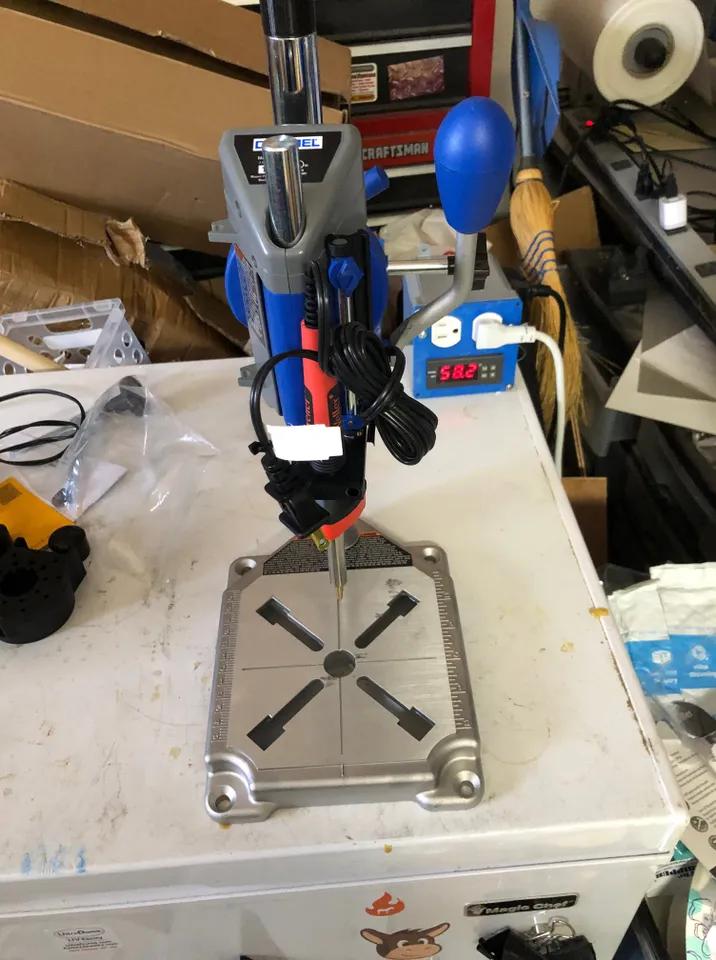 Dremel drill press to heat set insert adapter 3d model