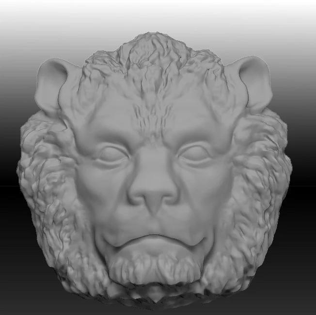 Lion bas relief 3d model