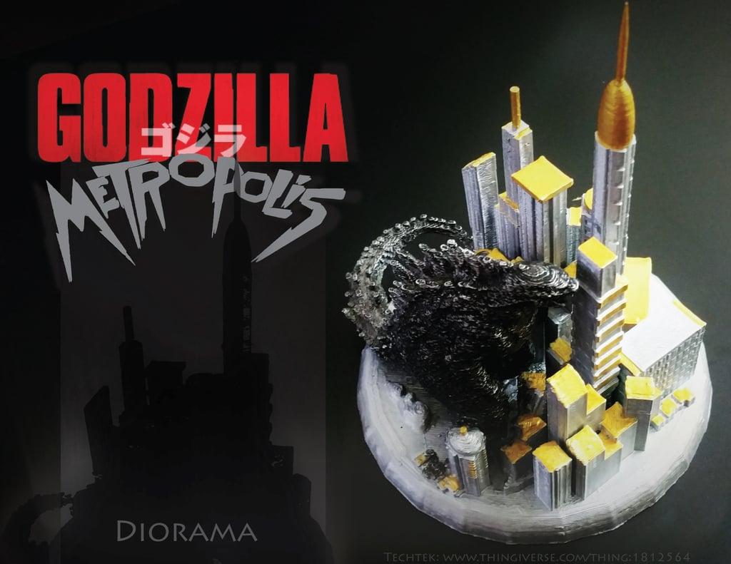 Godzilla Metropolis - Diorama 3d model