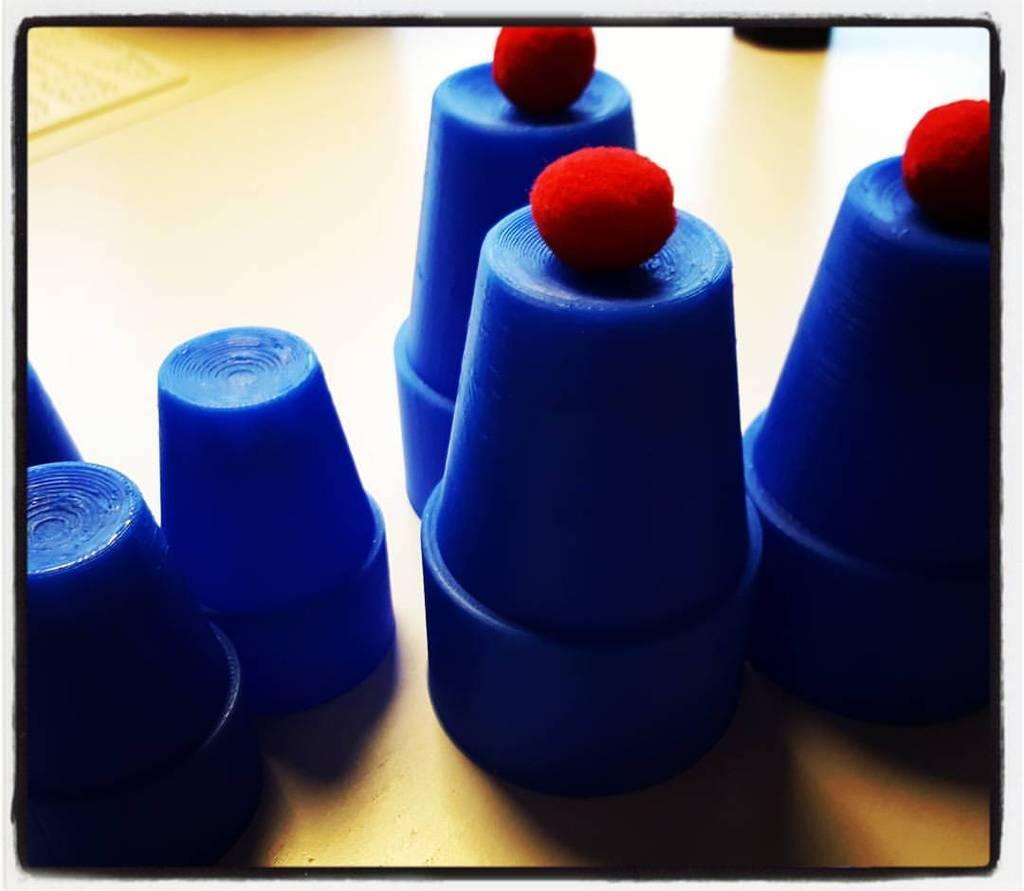 cups and balls magic trick 3d model