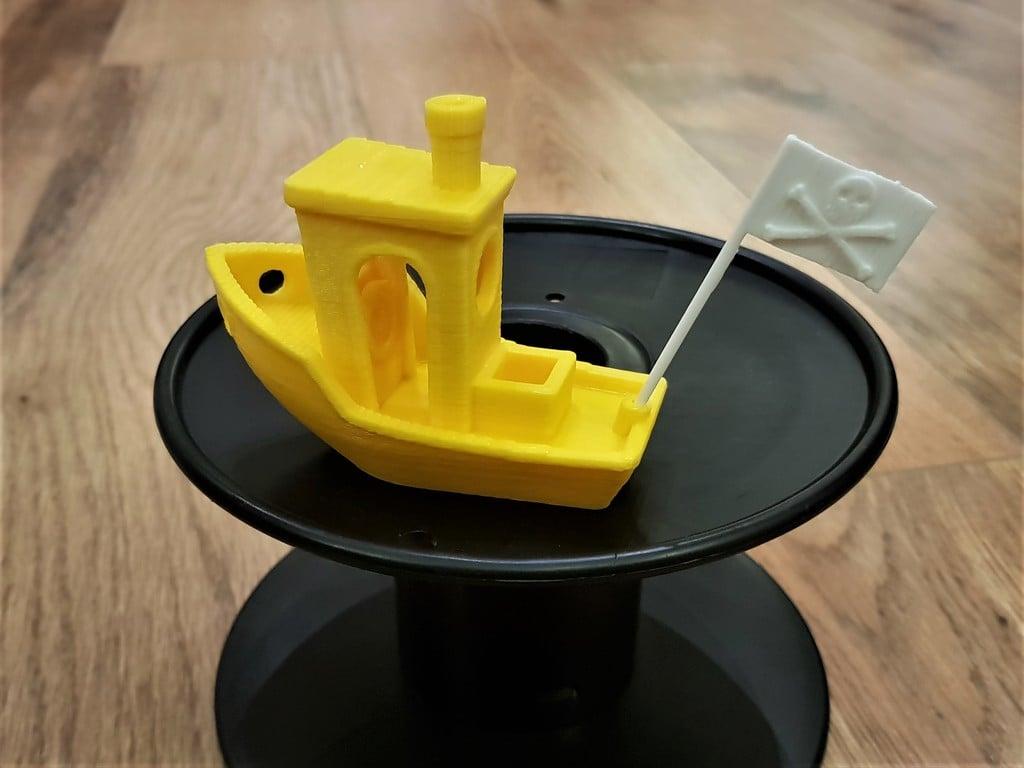 3D Benchy Pirate Flag 3d model