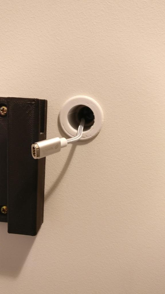 Wall Grommet - Pass cable through wall - Wall Mount 3d model