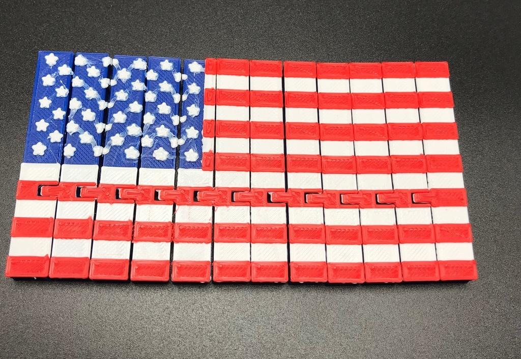 Articulated American Flag 3d model