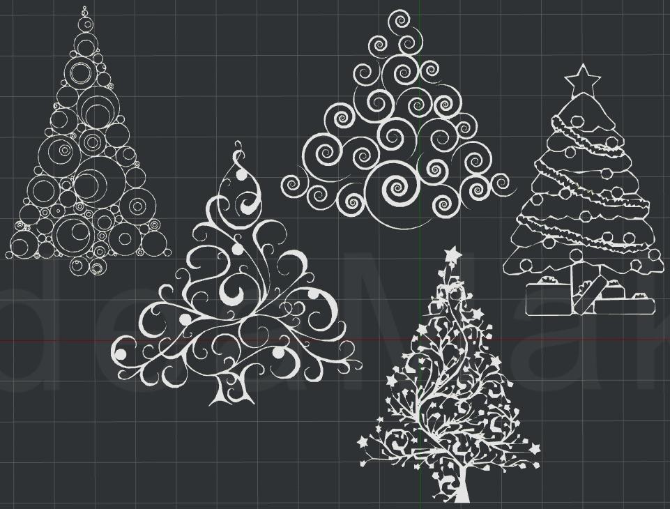 Christmas Trees! 2D Wall Art 3d model
