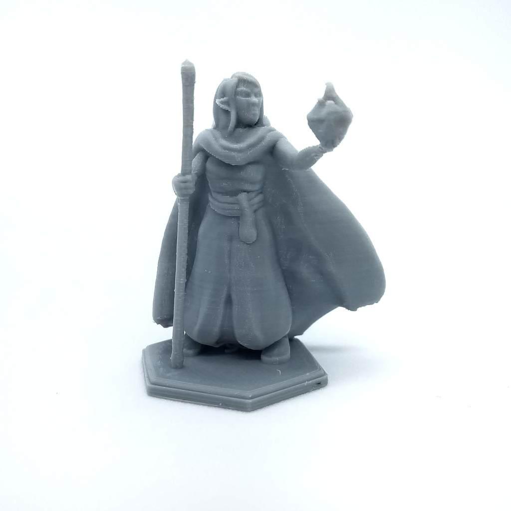 Elf Wizard - Tabletop RPG Miniature 3d model