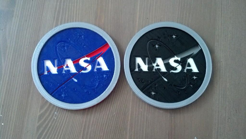 NASA Logo Drink Coaster 3d model