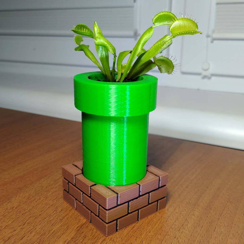 Mario pipe flower pot 3d model