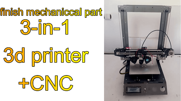 finish mechanical part for 3-in-1 3d printer cnc hybrid 3d model