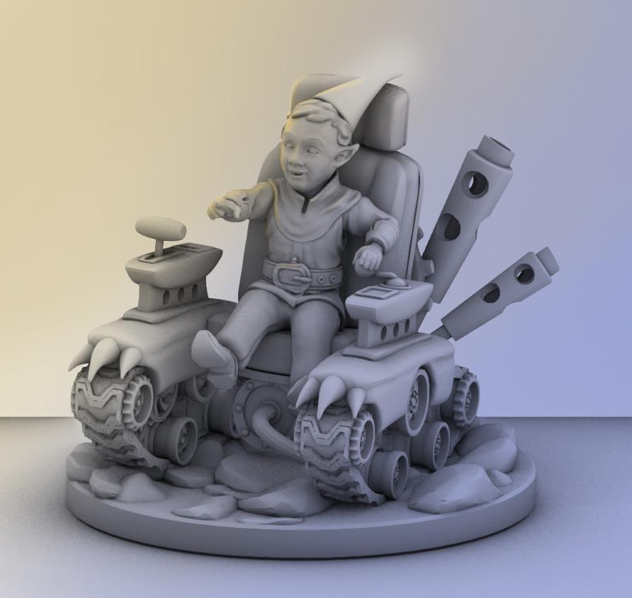 Gnome Artificer - Tabletop Miniature 3d model