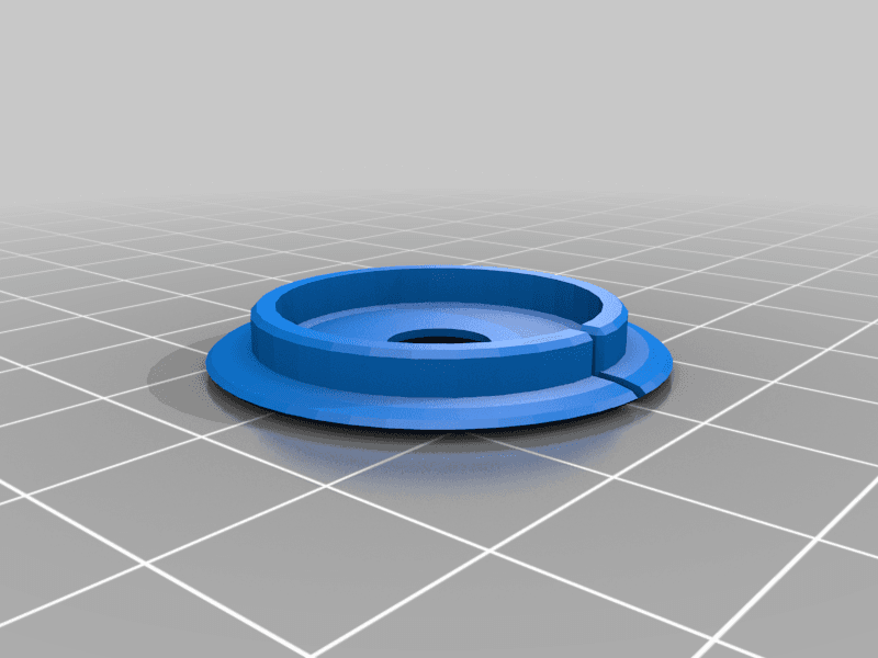 Simple Coax Cable Hole Wall Grommet - 1" 3d model