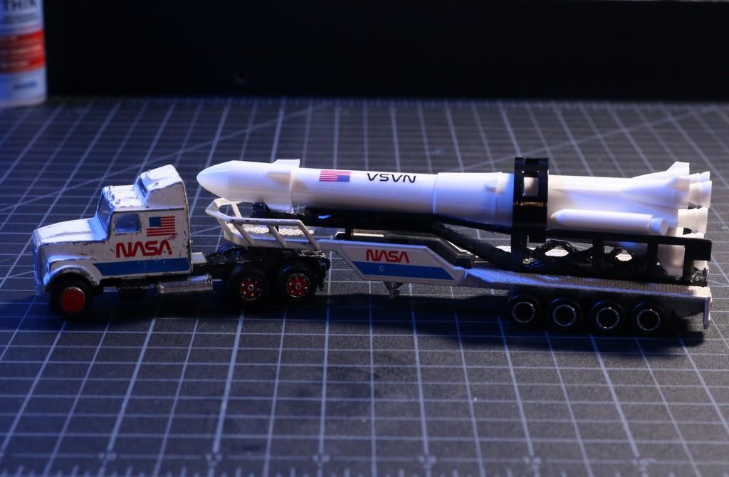 1:87 Scale NASA Majorette Rocket and Launch Cage 3d model