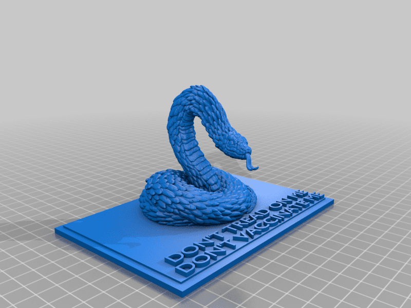 Gadsden Snake flag 3d 3d model