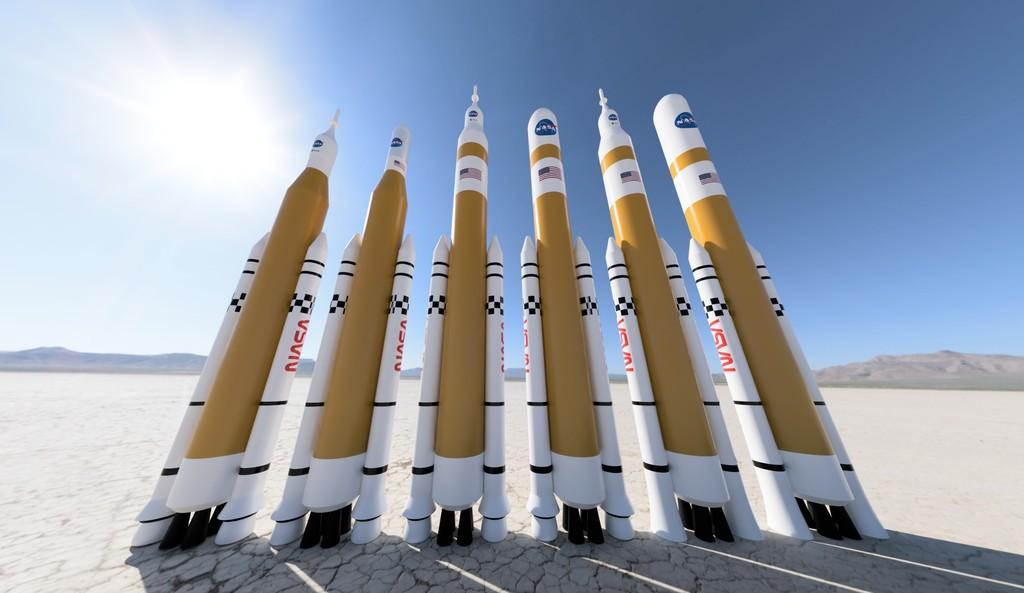 NASA SLS (Space Launch System) Rocket All Variants 3d model
