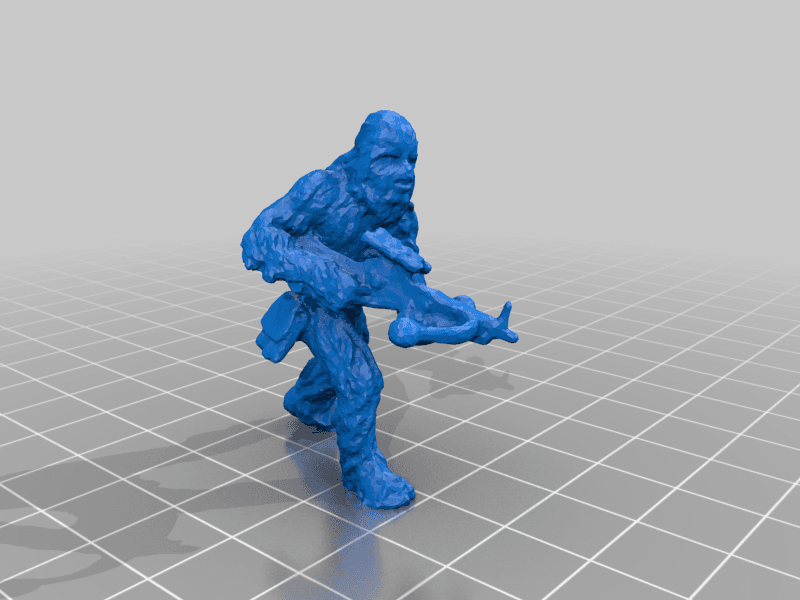 Chewbacca Sized for Old Star Wars Miniature Game 3d model