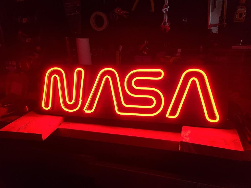 NASA Worm Neon LED Sign 3d model
