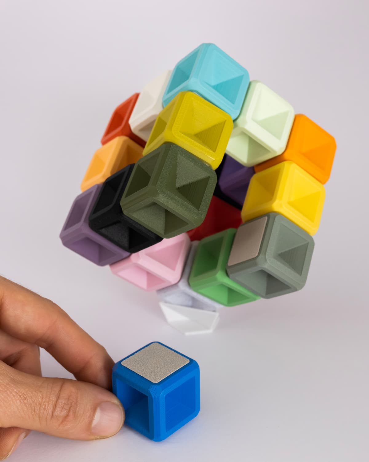 Puzzle Wireframe Example Force Field Puzzle 3x3 Wireframe Cube - 3D model by Make Anything on Thangs