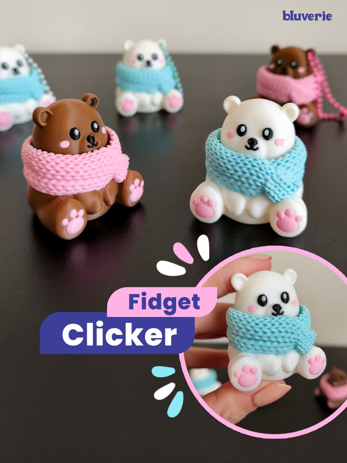 Screwdriver Fidget Winter Bear Fidget Clicker - 3D model by bluveriestudio on Thangs