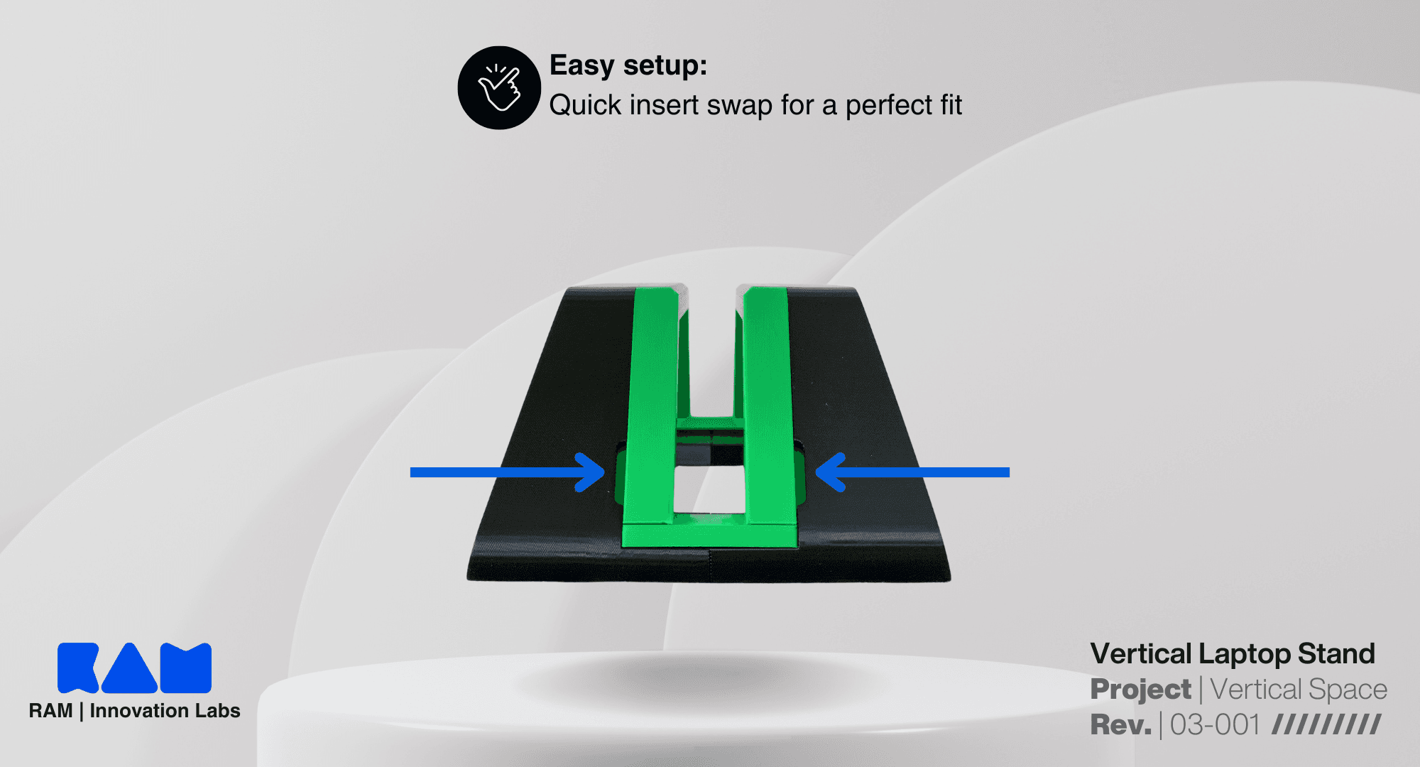 Ram Collection Stand RAM Vertical Laptop Stand - 3D model by Ram Innovation Labs on Thangs