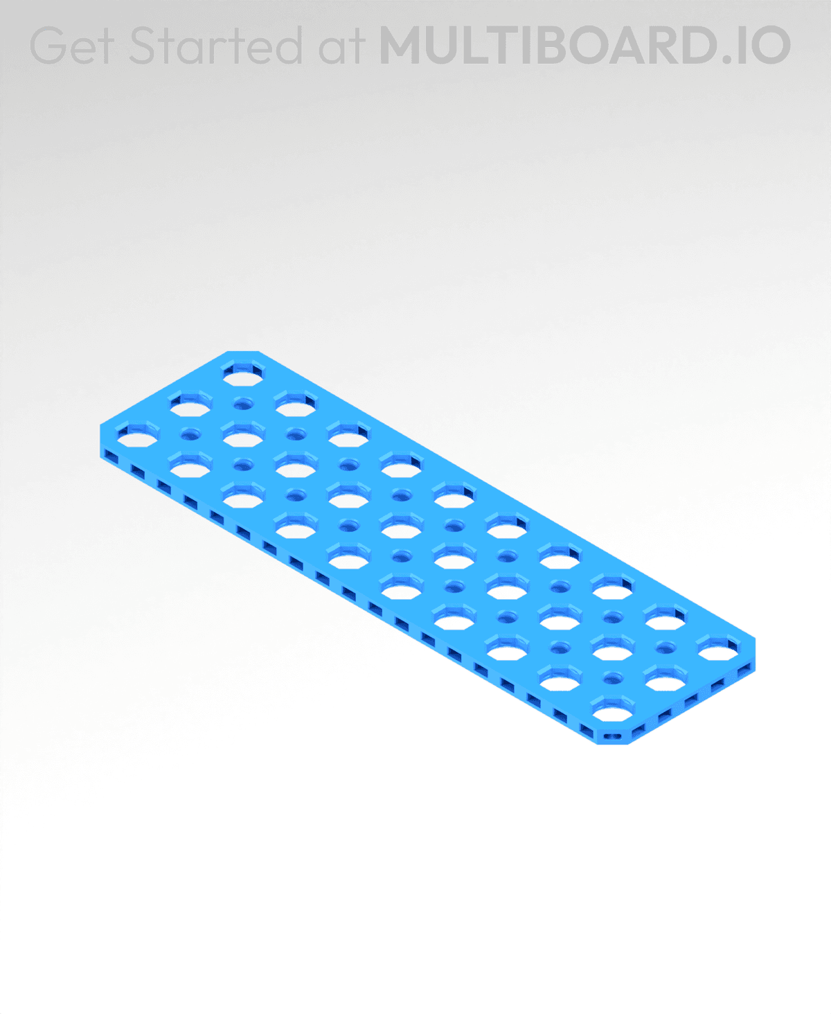 3x10 MU Mid Hole Small Thread Plate - 3D model by Multiboard on Thangs