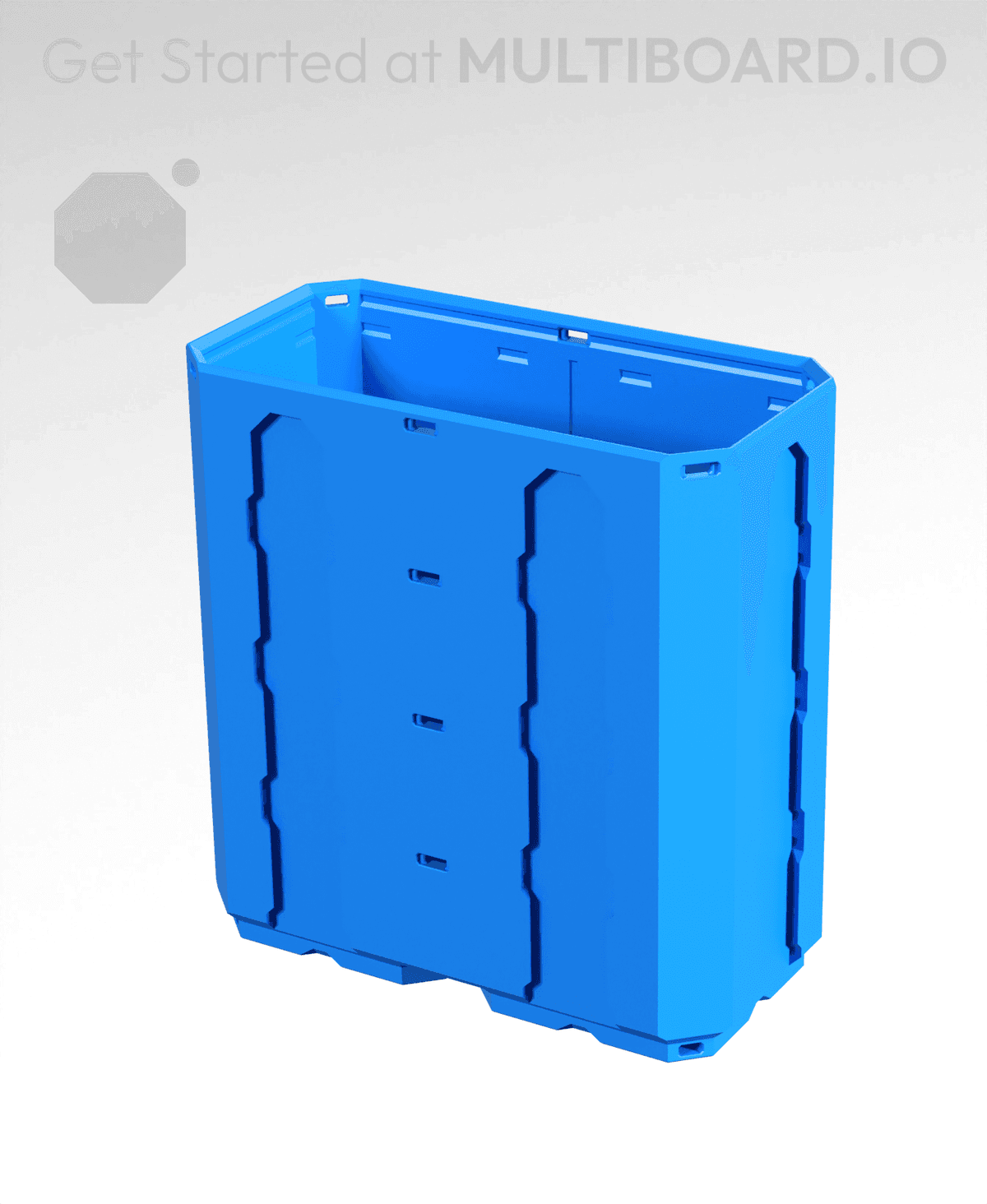 Multibuild Storage 2x1x2 LU - Topped Rail - MultiBin Shell - 3D model by MultiBuild on Thangs