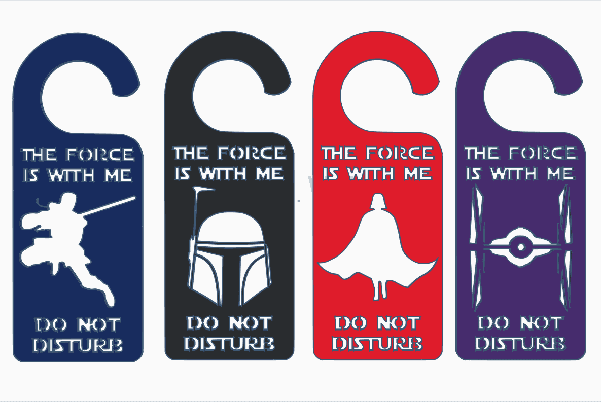 Handle. Sign Star Wars door handle signs do not disturb - 3D model by 3dprintbunny ...