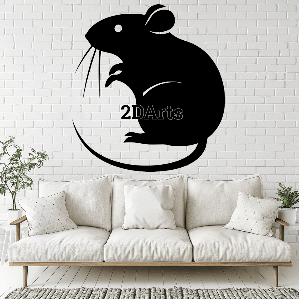 Mouse 2D Wall Art/Window Art - Digital STL & SVG File - 3D model by 2D ...