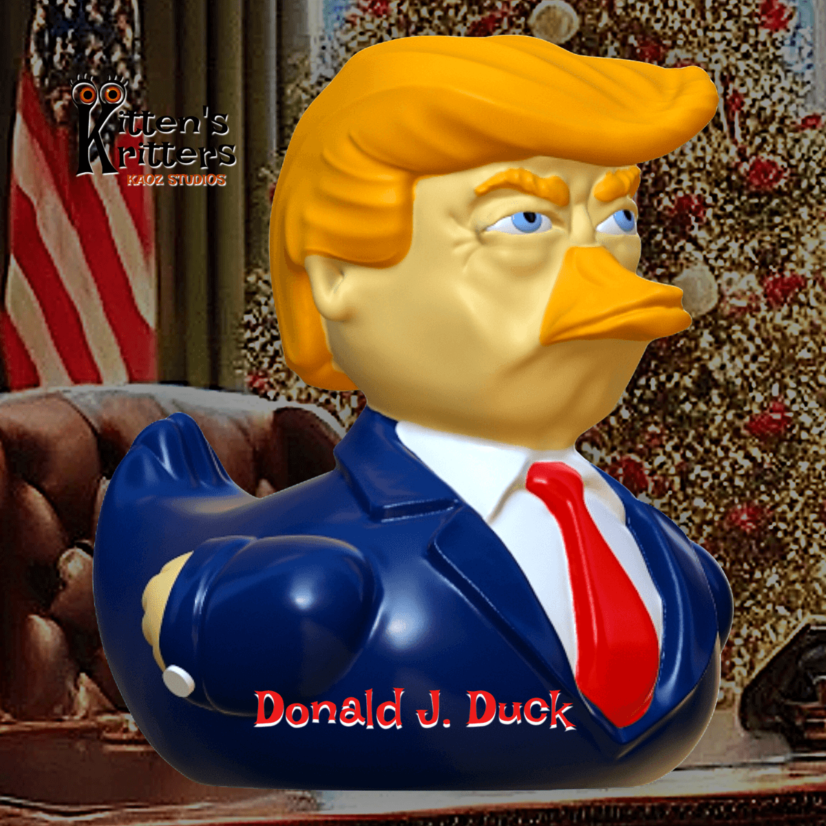 President Donald J Trump Duck MAGA Figurine Free Wall Art 3D Model President donald j trump duck maga figurine free wall art 3d model