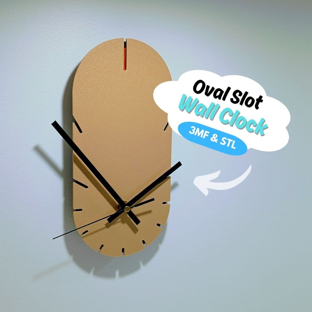 Slotted Clock Oval Slot Wall Clock - 3D model by ep.shapes on Thangs