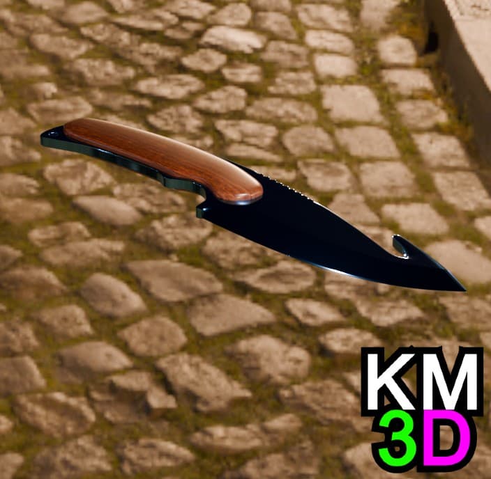 Skeleton knife CSGO - 3D model by KM3D on Thangs