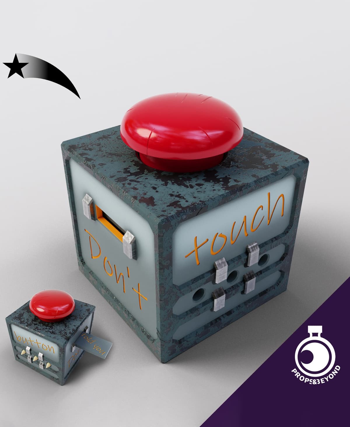 Trarp Loop Button Do not press the red button! - Trap - 3D model by PropsAndBeyond on Thangs