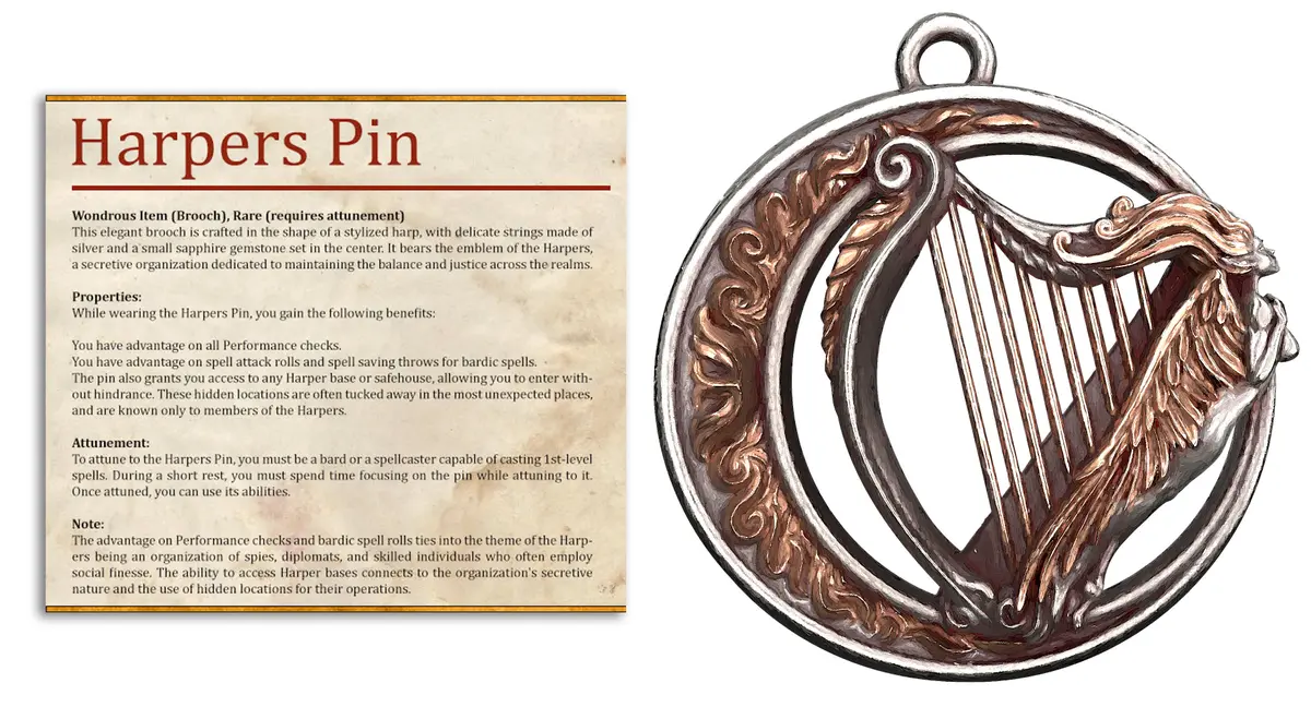 Harper Pin RP Item PRESUPPORTED Illustrated And Stats 32mm harper-pin-rp-item-presupported-illustrated-and-stats-32mm