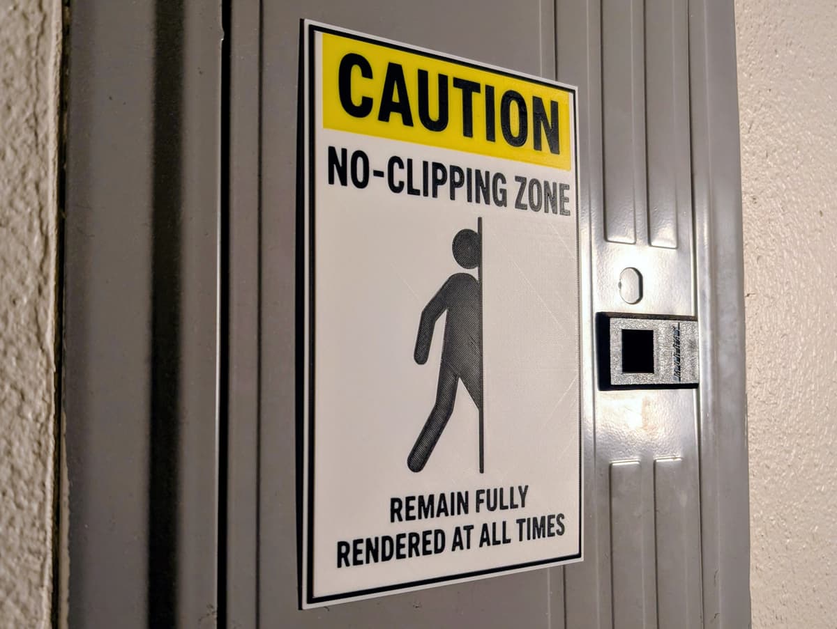 Back Rooms Sign Backrooms No-Clipping Zone Caution Sign - 3D model by Deadmoon Designs ...
