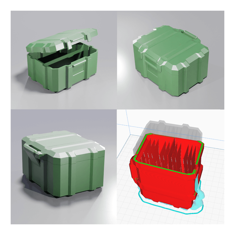 Print Rugged Box Rugged Box - Small Size - Print as is, supports included - 3D model by ...